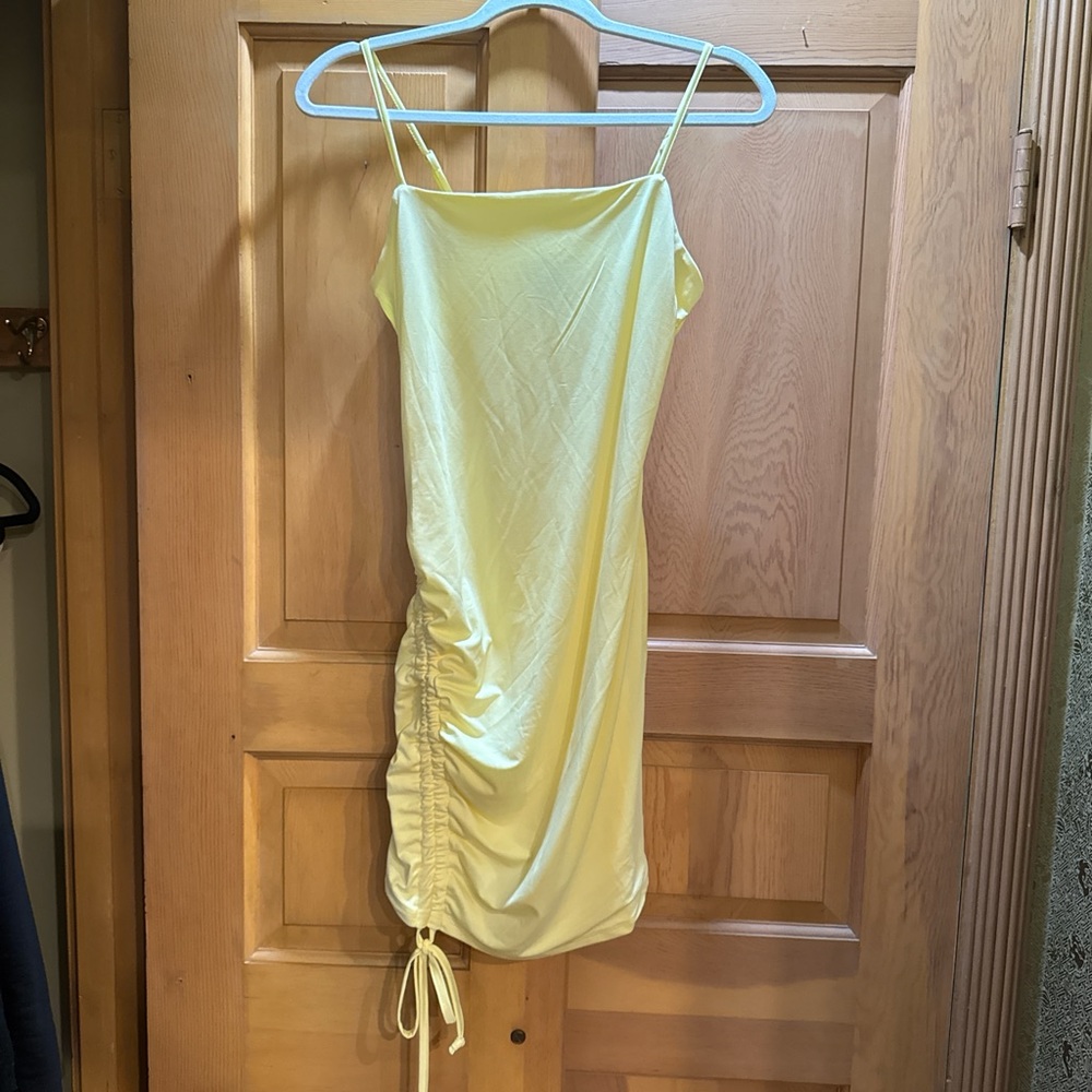 Forever 21 Yellow Slip Mini Dress Spaghetti Strap
